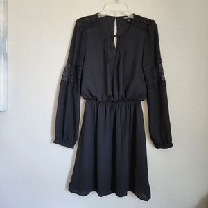 Express Black Lace Detail Dress
